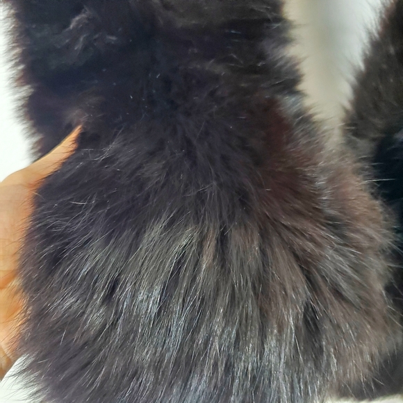 Fox fur Collar dark brown - Picture 3 of 7